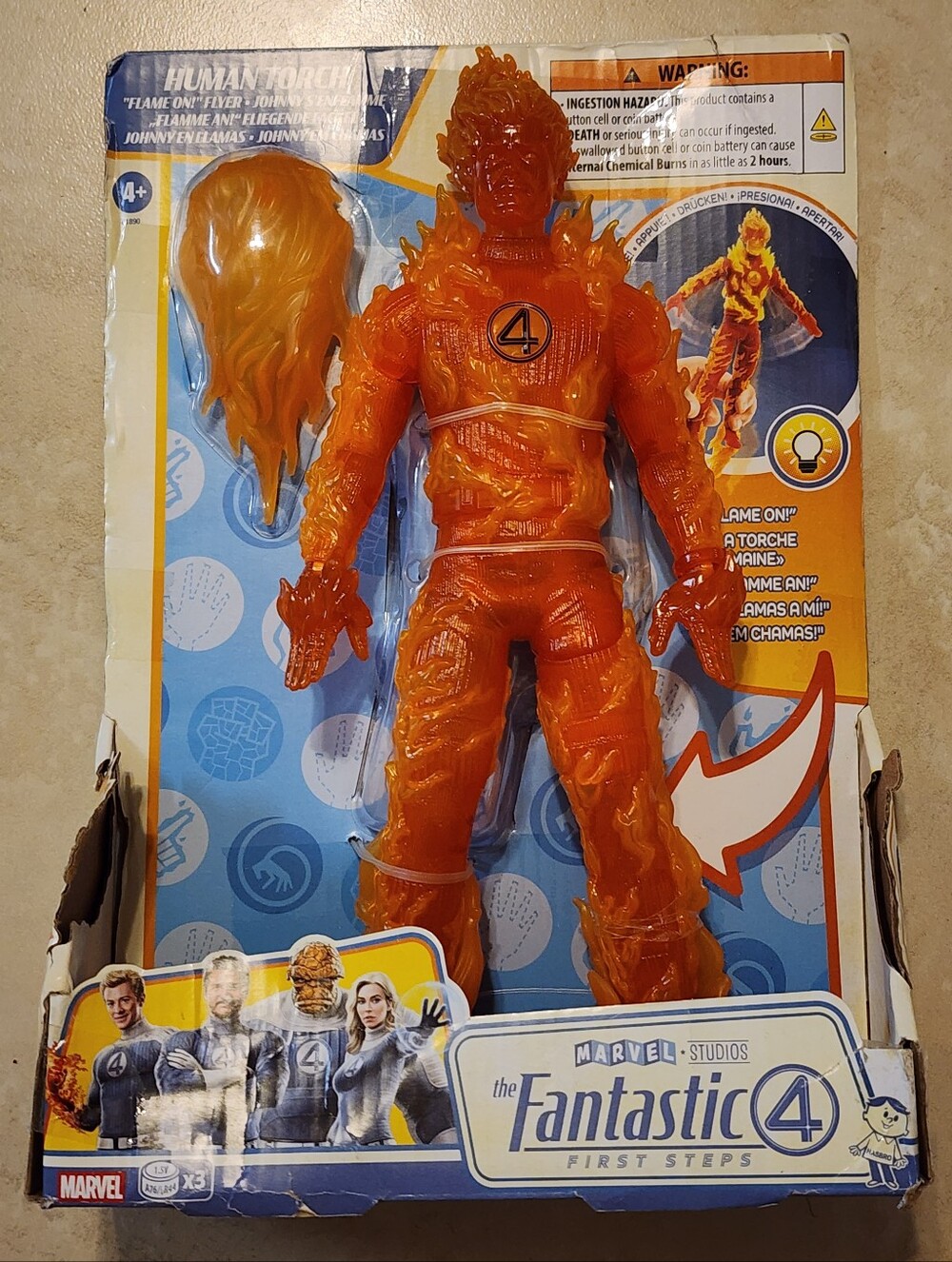 Marvel Fantastic Four First Steps Human Torch 10” Figure Brand New Flame On